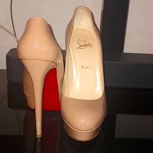 Christian Louboutin Nude Bianca gently used heels